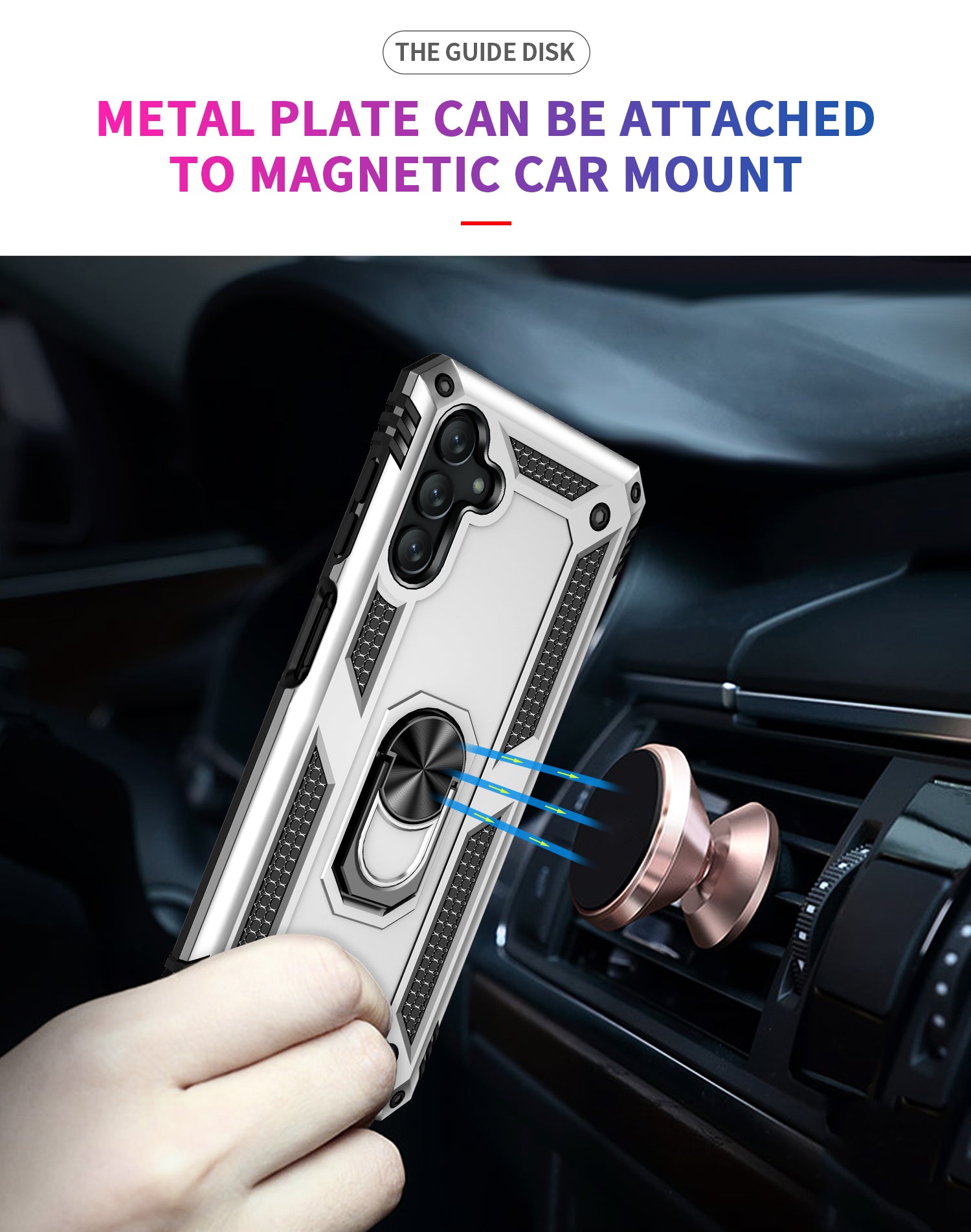 Samsung Galaxy A34 Ring Magnetic GPS car mount Phone Holder Case