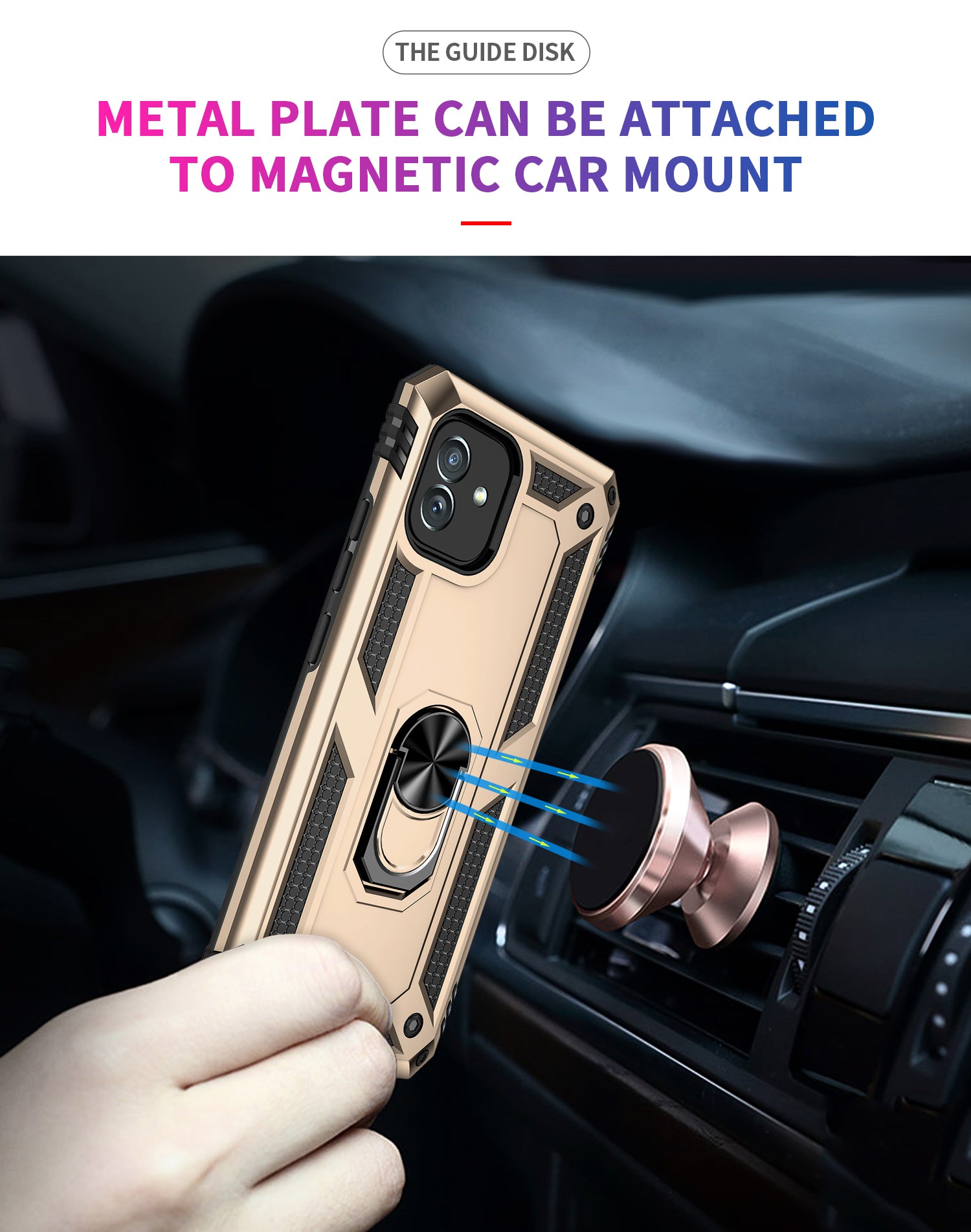 Samsung Galaxy A04 Ring Magnetic GPS car mount Phone Holder