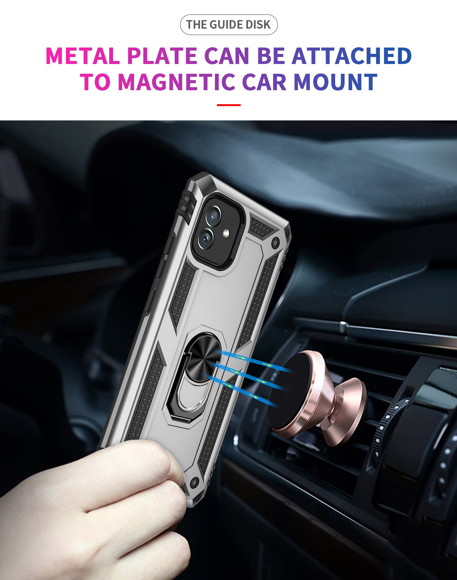 Samsung Galaxy A04 Ring Magnetic GPS car mount Phone Holder