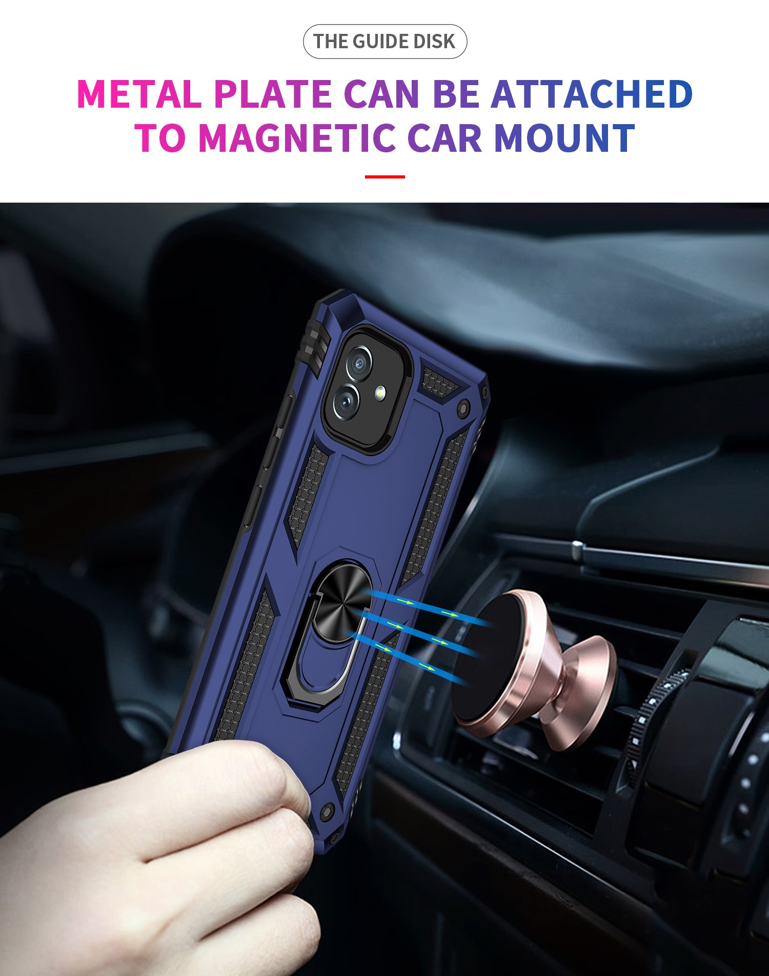 Samsung Galaxy A04 Ring Magnetic GPS car mount Phone Holder