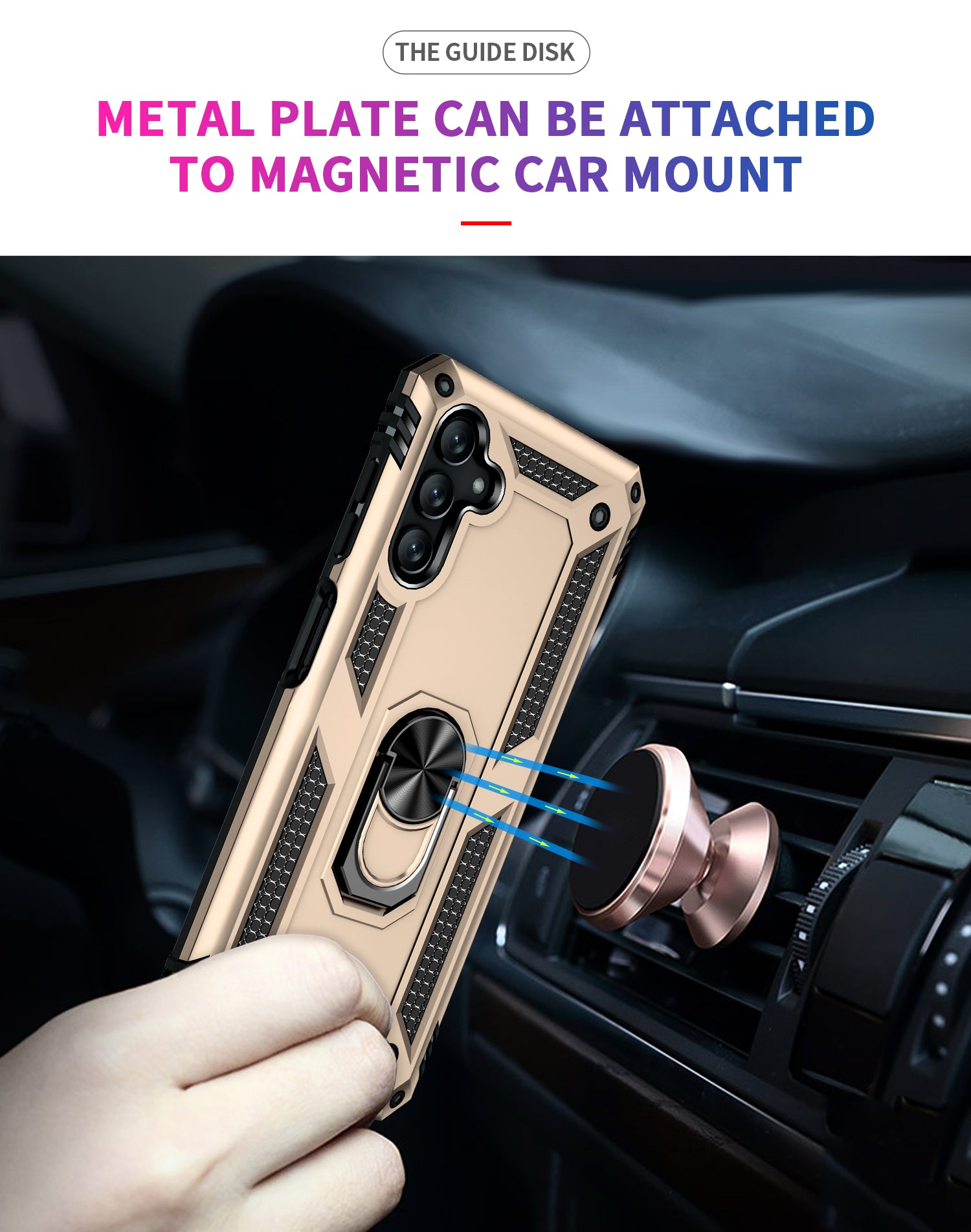 Samsung Galaxy A34 Ring Magnetic GPS car mount Phone Holder Case