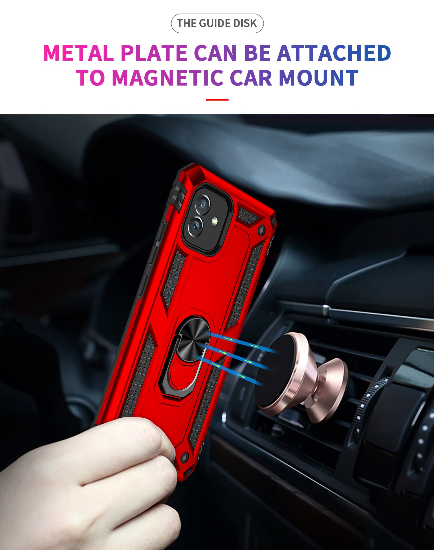 Samsung Galaxy A04 Ring Magnetic GPS car mount Phone Holder