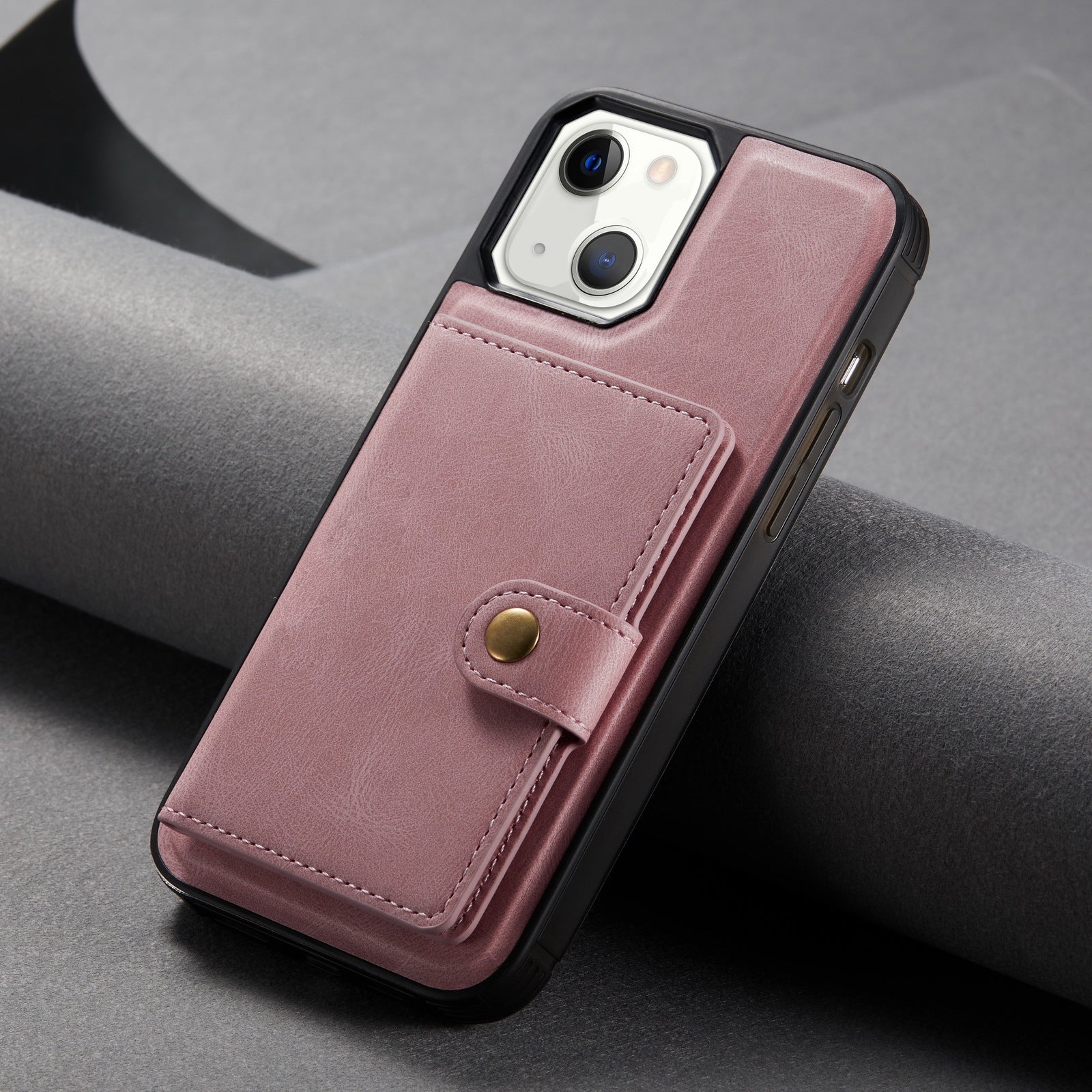 iPhone 14 Plus Magnetic 2 in1  Leather card bag case  and Removable Back Cover