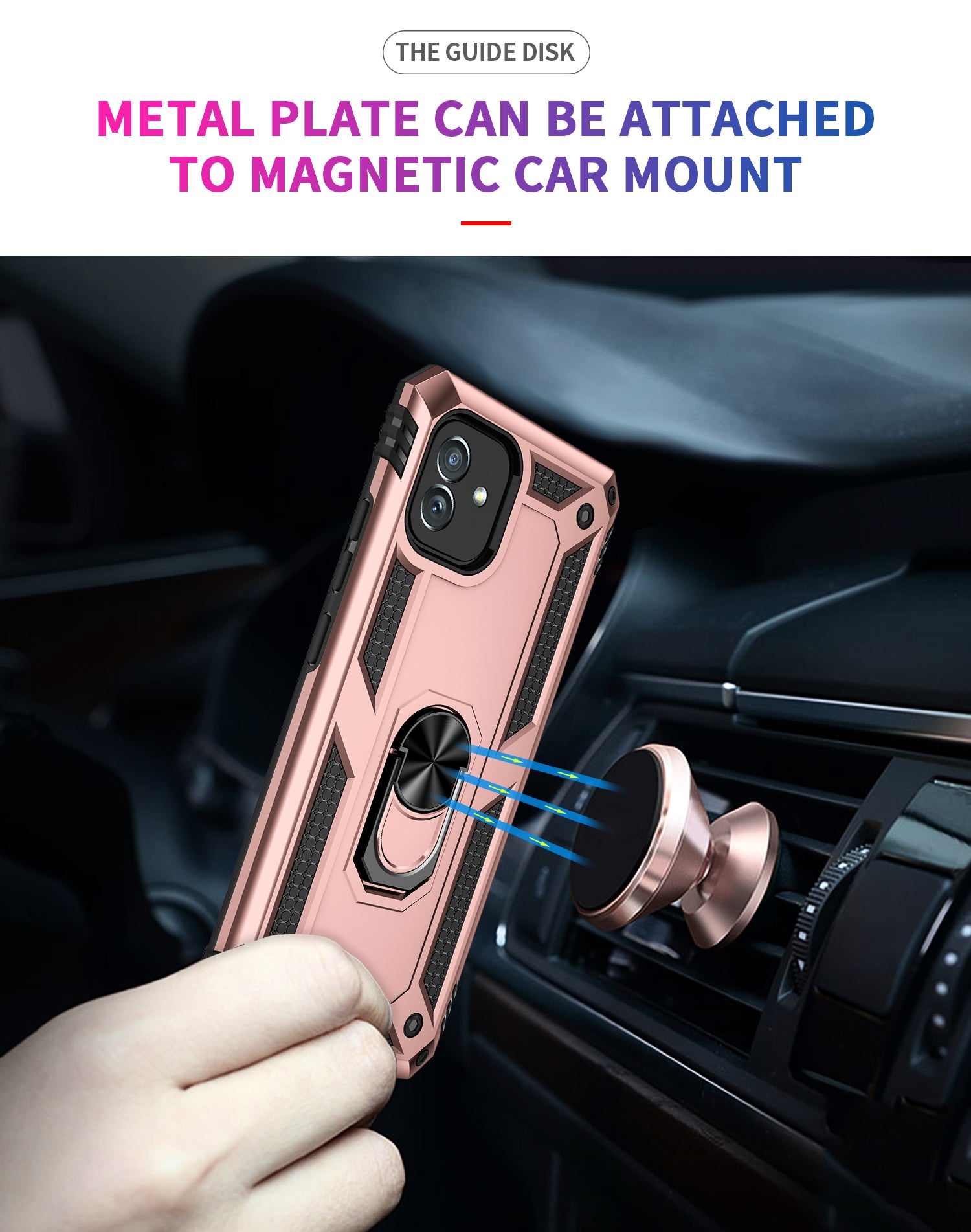 Samsung Galaxy A04 Ring Magnetic GPS car mount Phone Holder