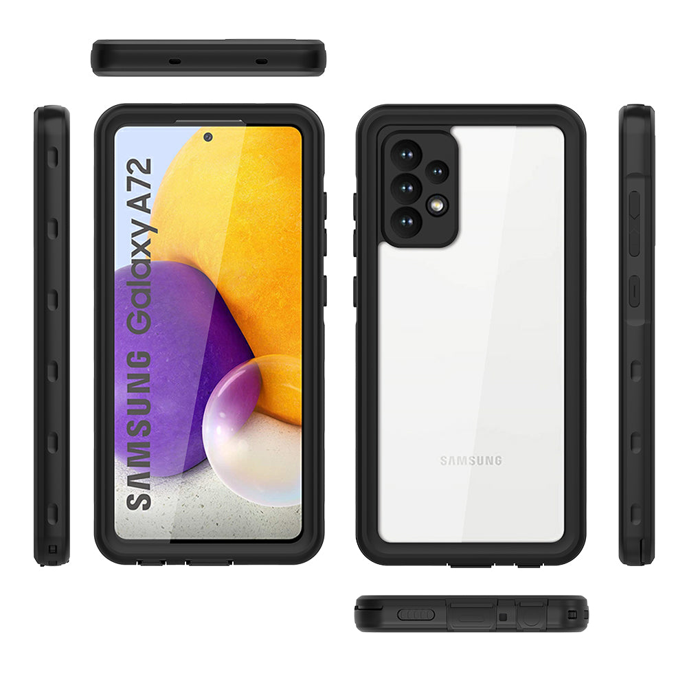 Samsung Galaxy A72 Waterproof and Dustproof Full Protection Phone Case-Black