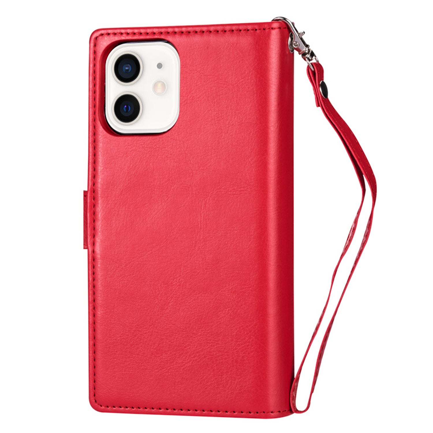 iPhone 11 (6.1") 2 in 1 Leather Wallet Case With 9 Credit Card Slots and Removable Back Cover 