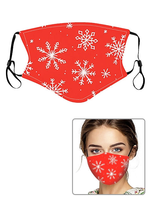 Dust-proof and cold-proof fashionable Christmas mask - Red