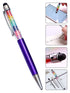 Capacitive Touch Screen Ballpoint Pen Cute Rainbow Diamond Crystal Ball Pens School Writing Supplies - Transparent Purple