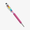 Capacitive Touch Screen Ballpoint Pen Cute Rainbow Diamond Crystal Ball Pens School Writing Supplies - Hot Pink