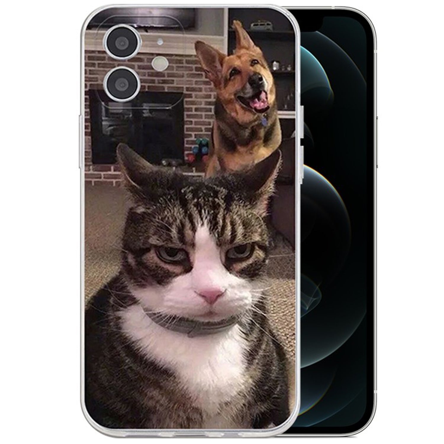 iPhone 12 TPU full package elastic cute pet pattern  case