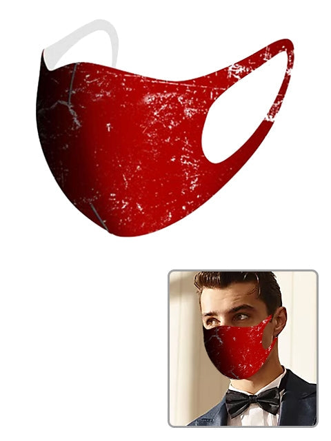 Unisex Cool Washable Reusable Face Mask Fashion Adult Anti Dust - Red