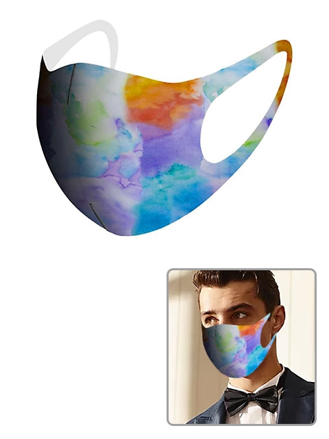 Unisex Cool Washable Reusable Face Mask Fashion Adult Anti Dust - Rainbow
