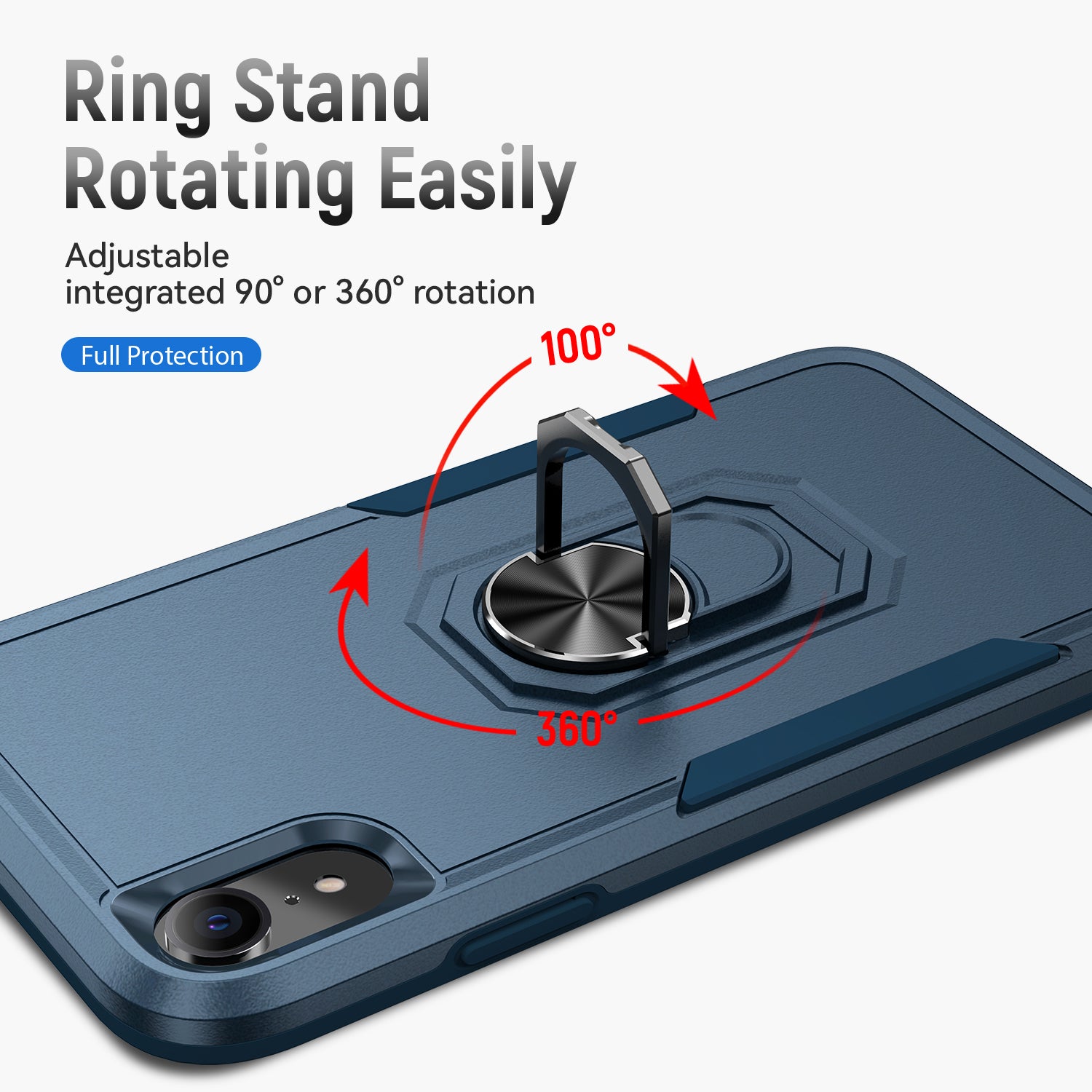 iPhone XR Kickstand fully protected heavy-duty shockproof case