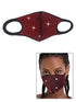 new luxury black with diamond letters rhinestone tassel washable jewelry mask - Red