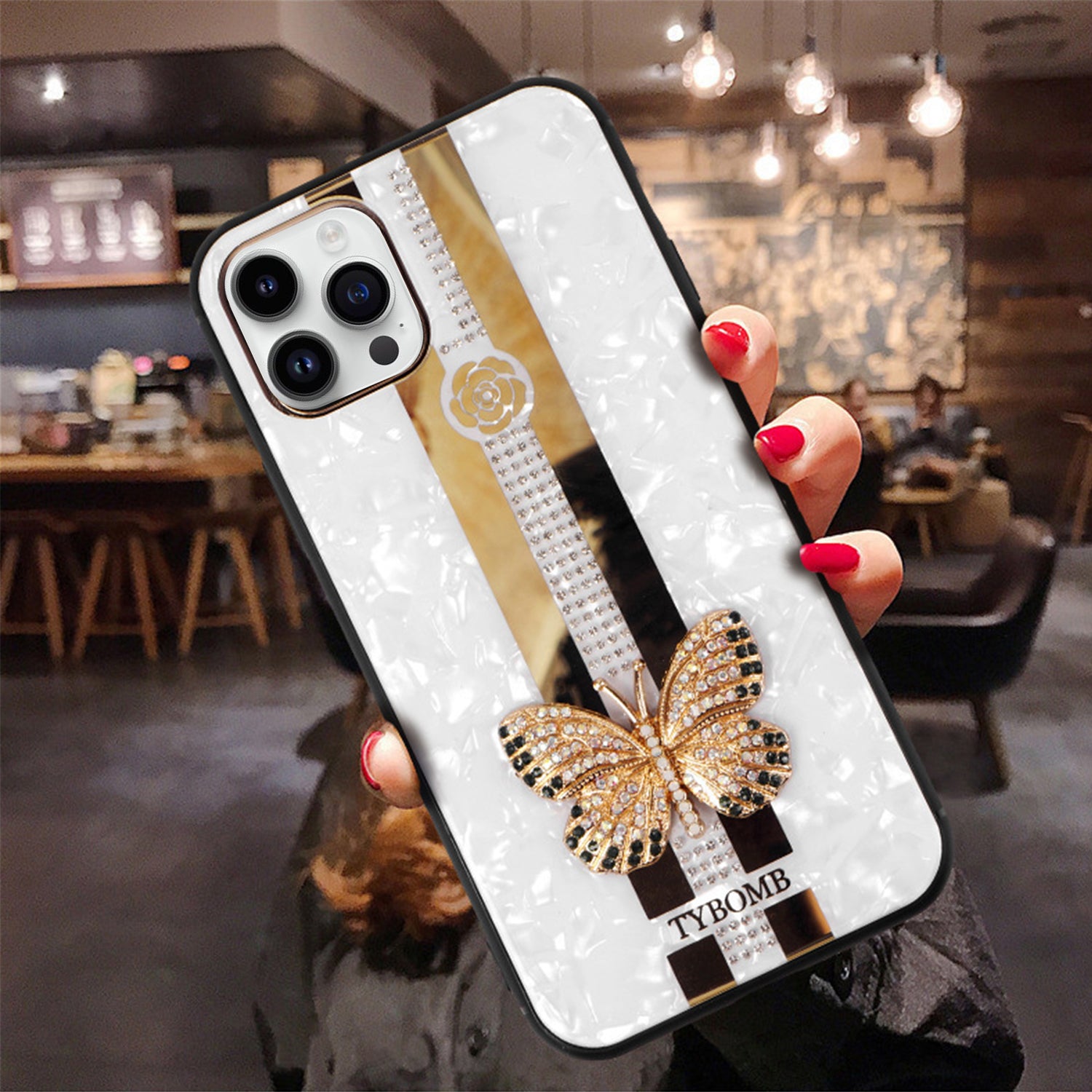 iPhone 11 Pro (5.8") Butterfly Bling Bling TPU Luxury Phone Case