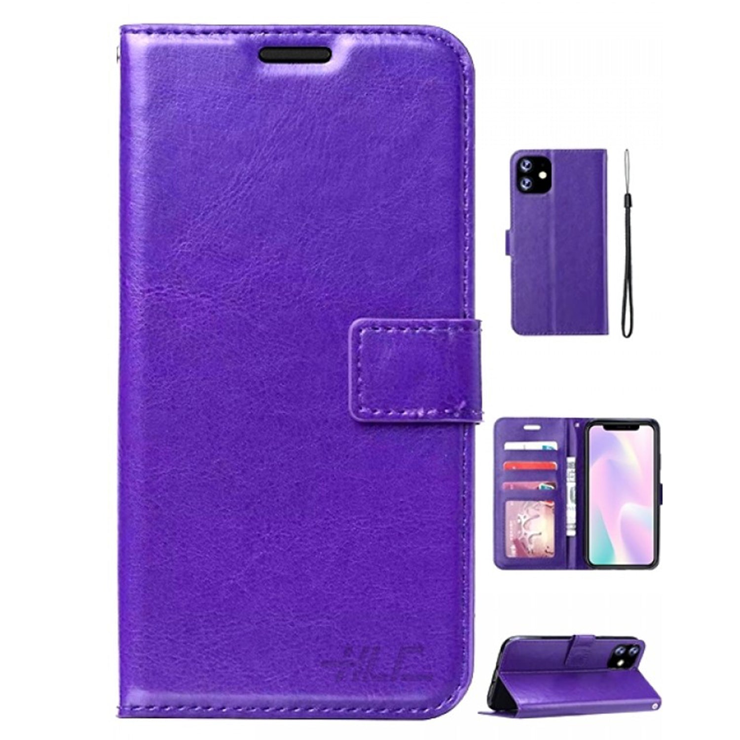 iPhone 11 (6.1") Plain Leather Wallet Case