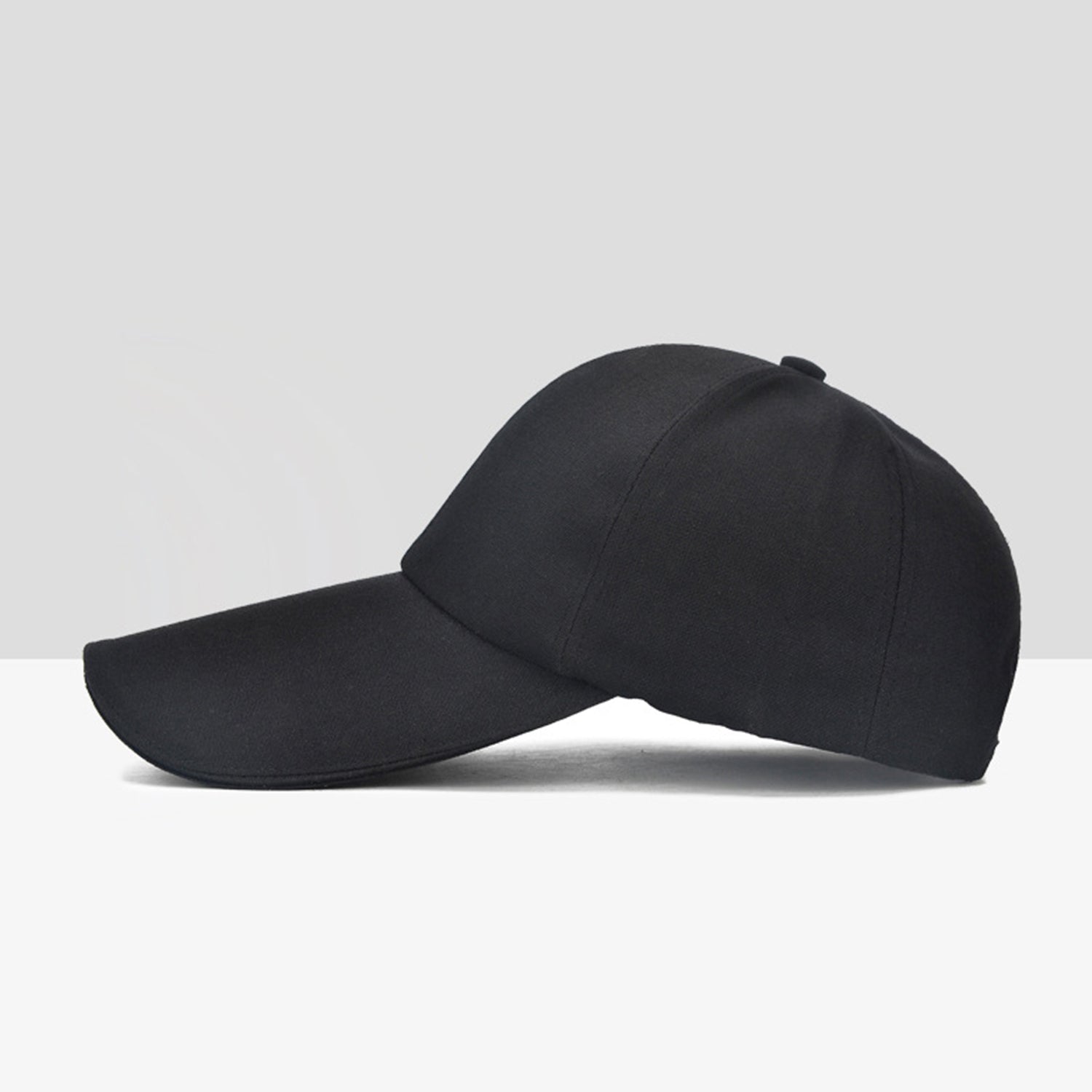 Baseball Cap Classic Adjustable Plain Hat Men Women Unisex- Black