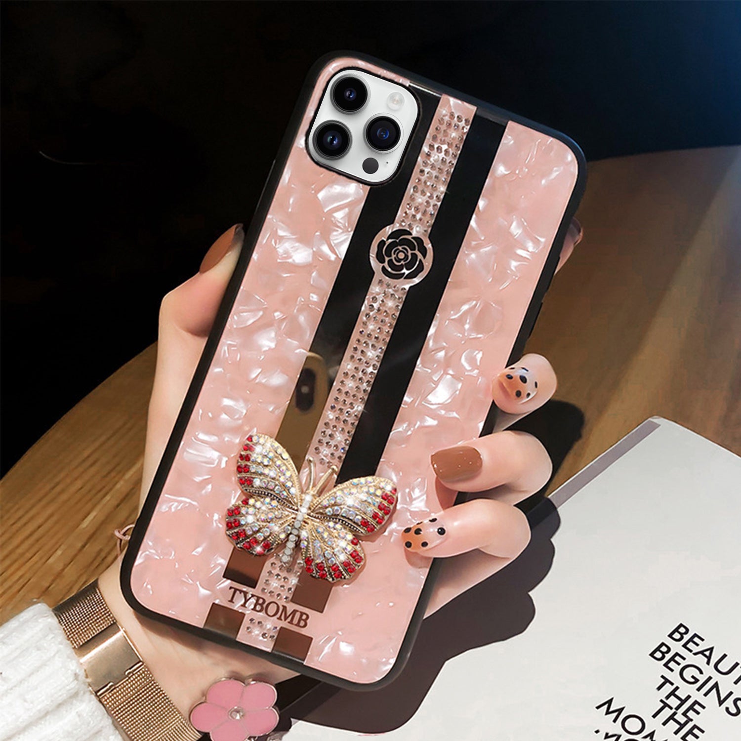 iPhone 11 Pro Max (6.5") Butterfly Bling Bling TPU Luxury Phone Case