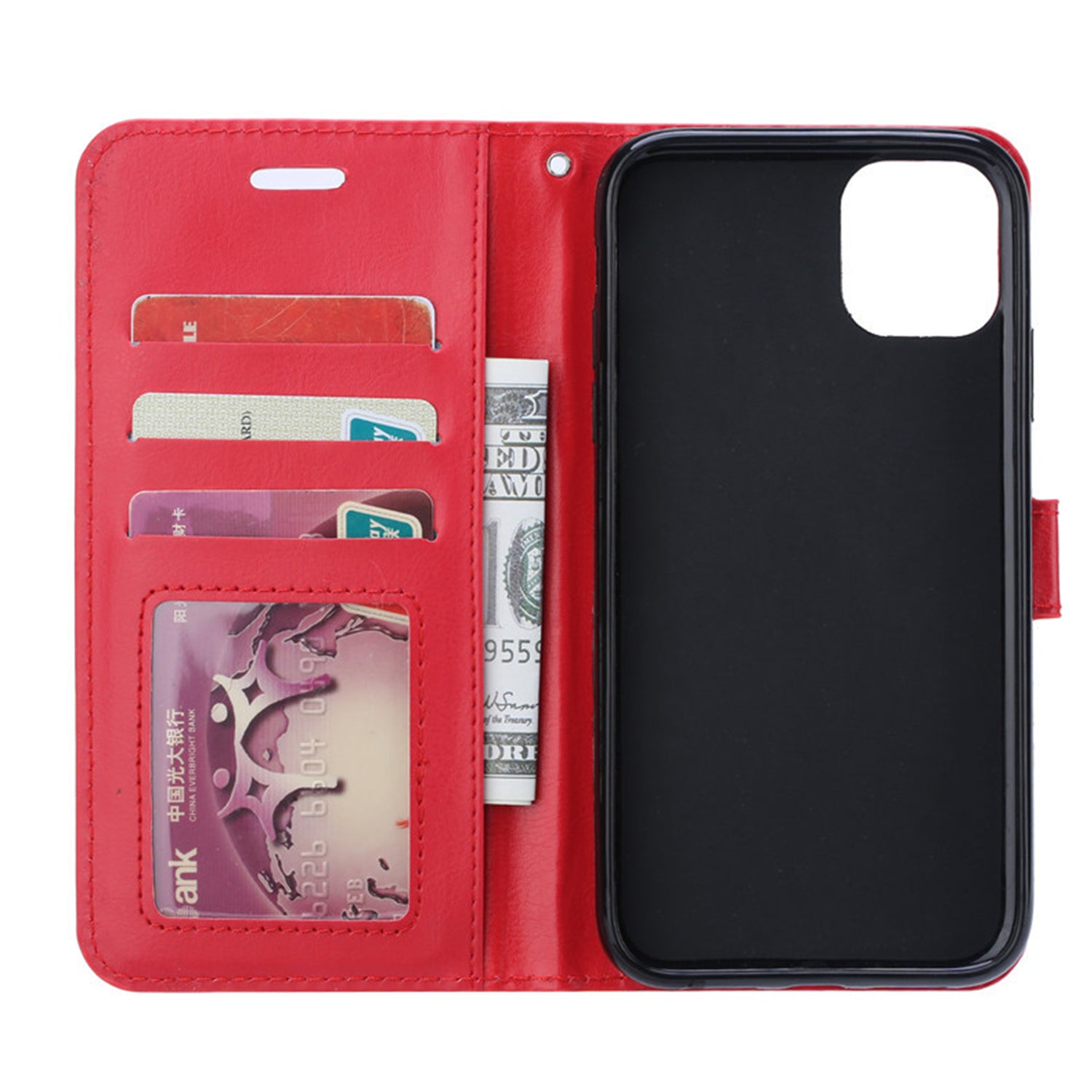 iPhone 11 Pro Max (6.5") Plain Leather Wallet Case