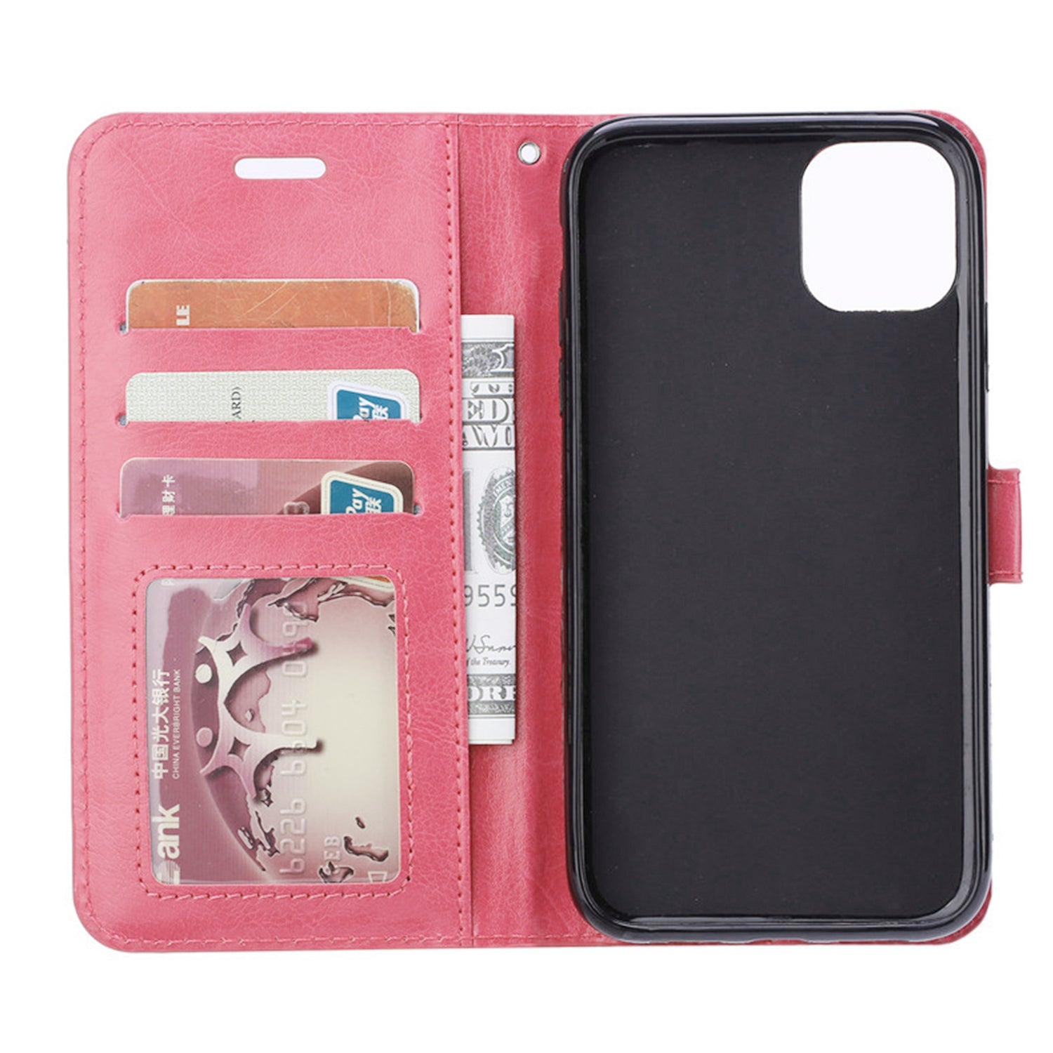 iPhone 11 Pro Max (6.5") Plain Leather Wallet Case