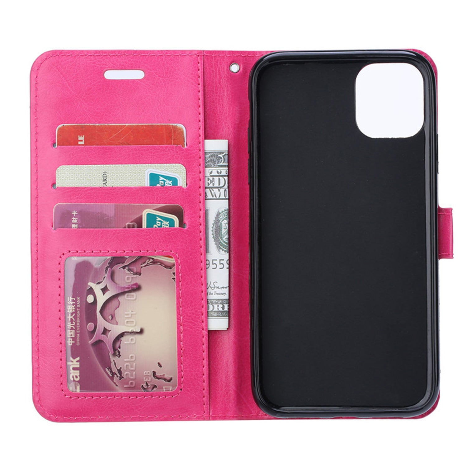 iPhone 11 (6.1") Plain Leather Wallet Case