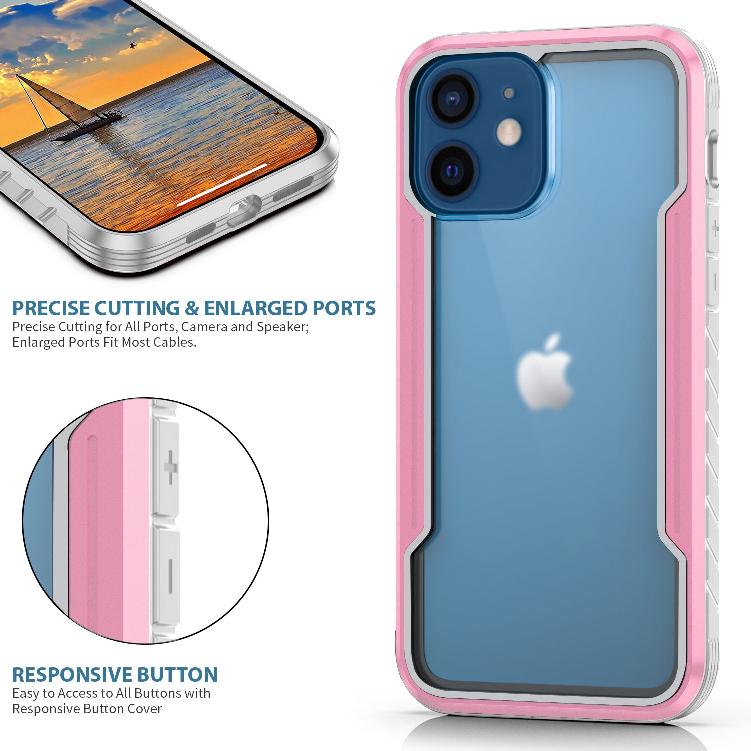 iPhone 12 Mini (5.4") Designed Colorful Bumper Full Body Heavy Duty Protection Case