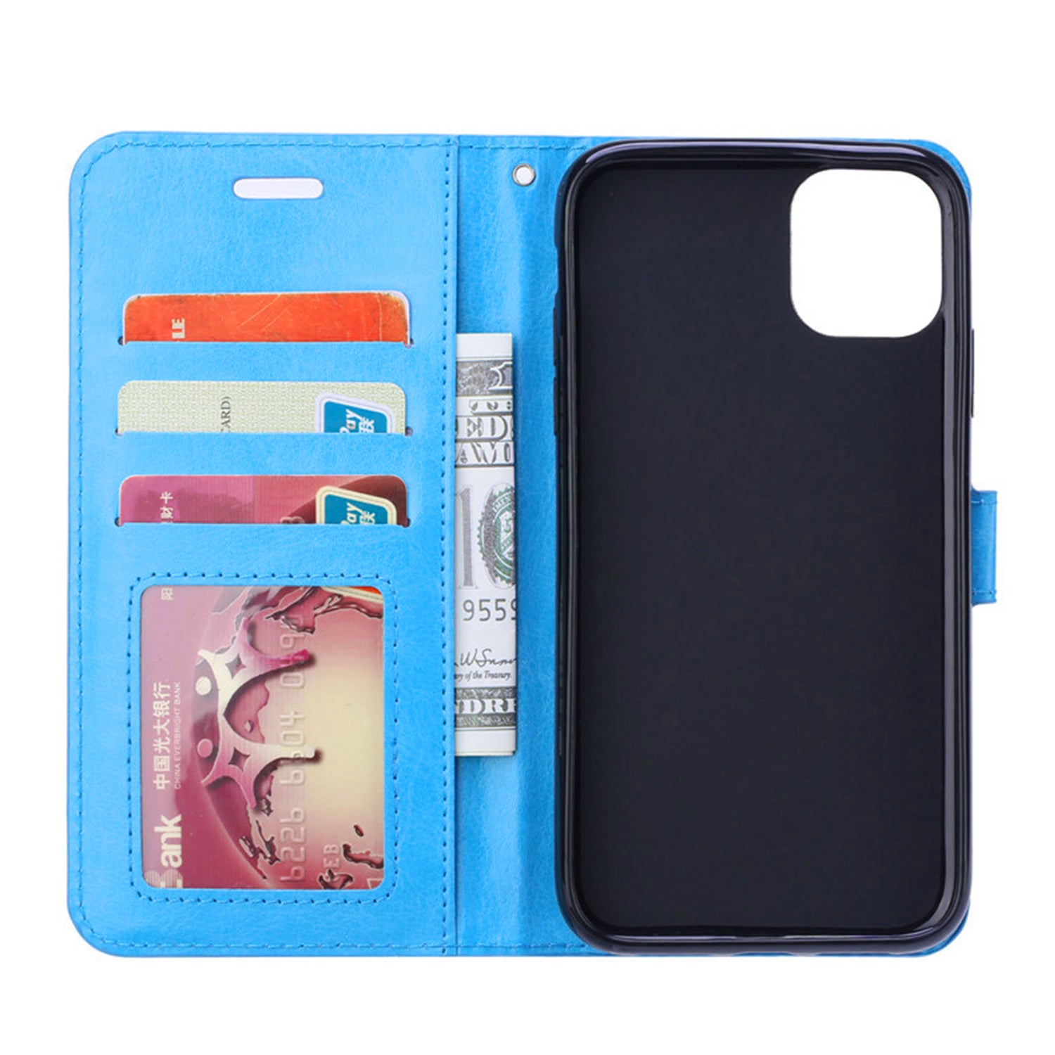 iPhone 11 Pro Max (6.5") Plain Leather Wallet Case