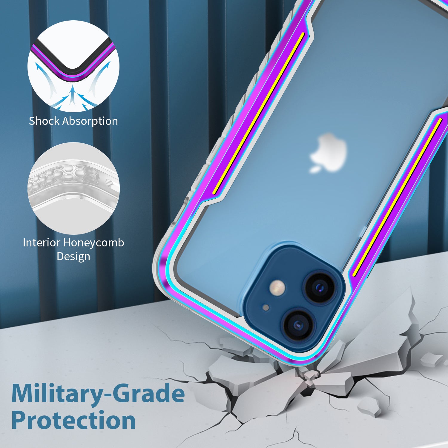 iPhone 12 Mini (5.4") Designed Colorful Bumper Full Body Heavy Duty Protection Case