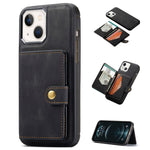 iPhone 14 Plus Magnetic 2 in1  Leather card bag case  and Removable Back Cover