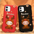 3D Silicone Cute Reindeer With Pendant Cartoon Case for iPhone 12 Mini (5.4") - Pink