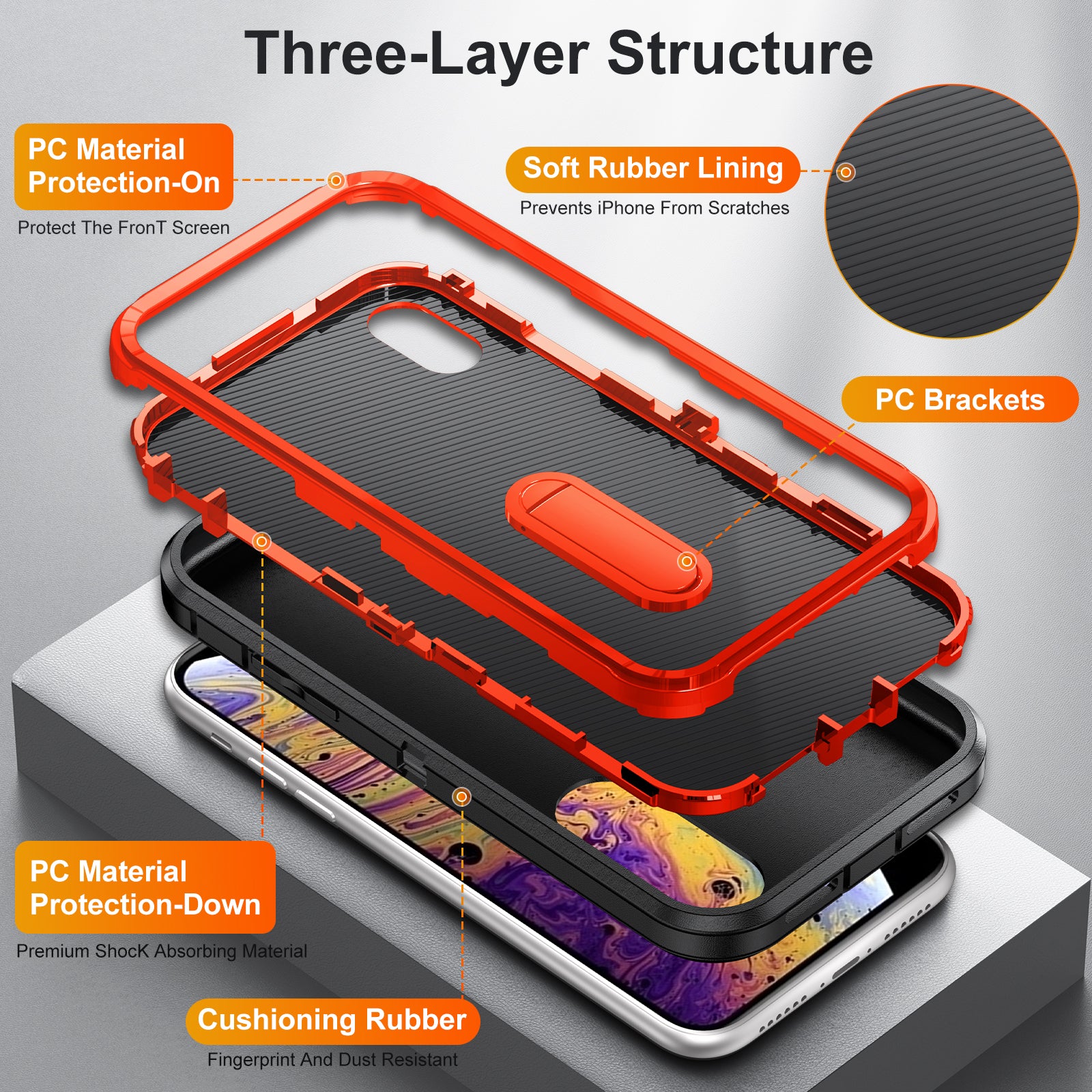 Kickstand anti-dropProtection Case for iPhone X/XS