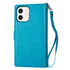 iPhone 12 Mini 2 in 1 Leather Wallet Case With 9 Credit Card Slots and Removable Back Cover 