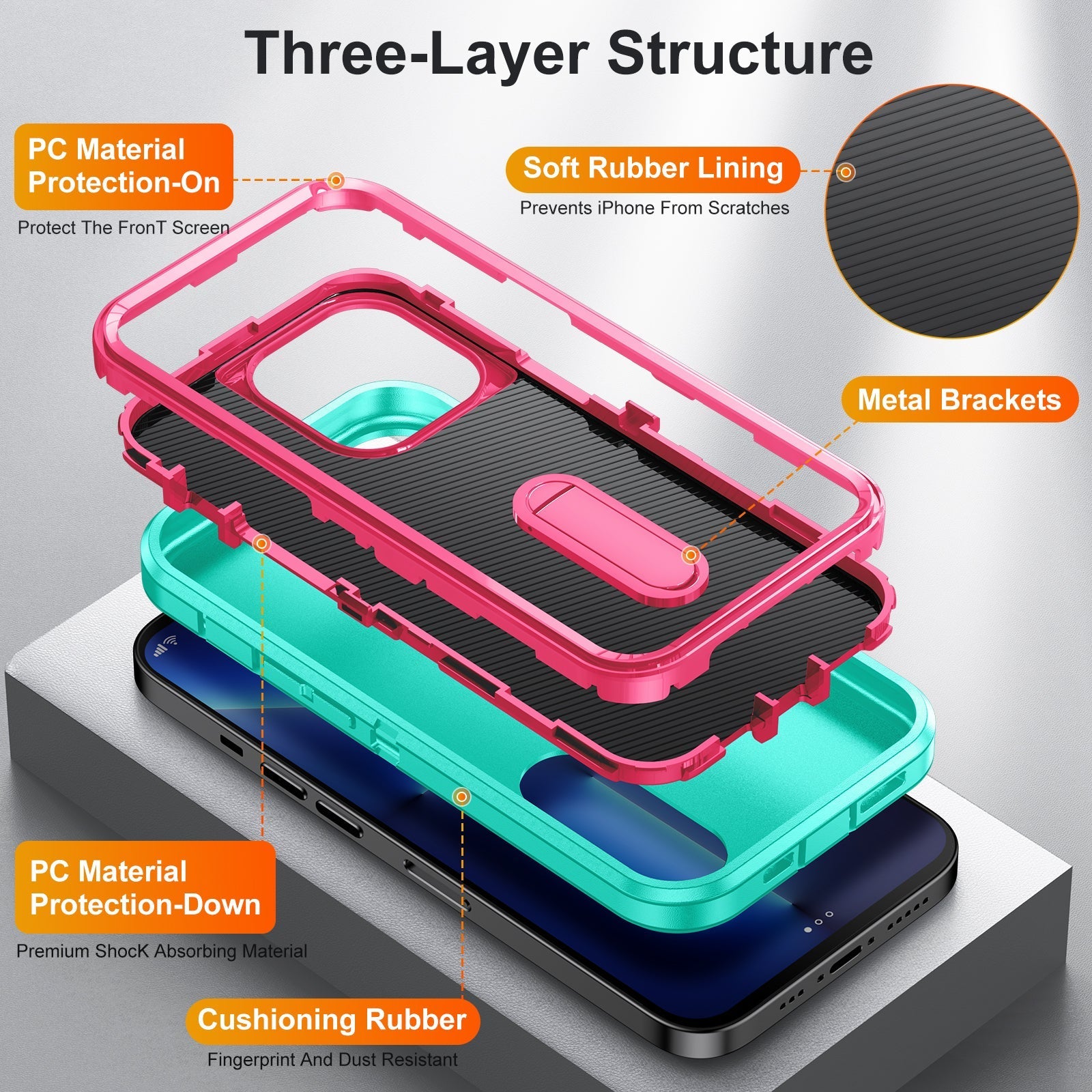 iPhone 14 Pro Kickstand anti-dropProtection Case