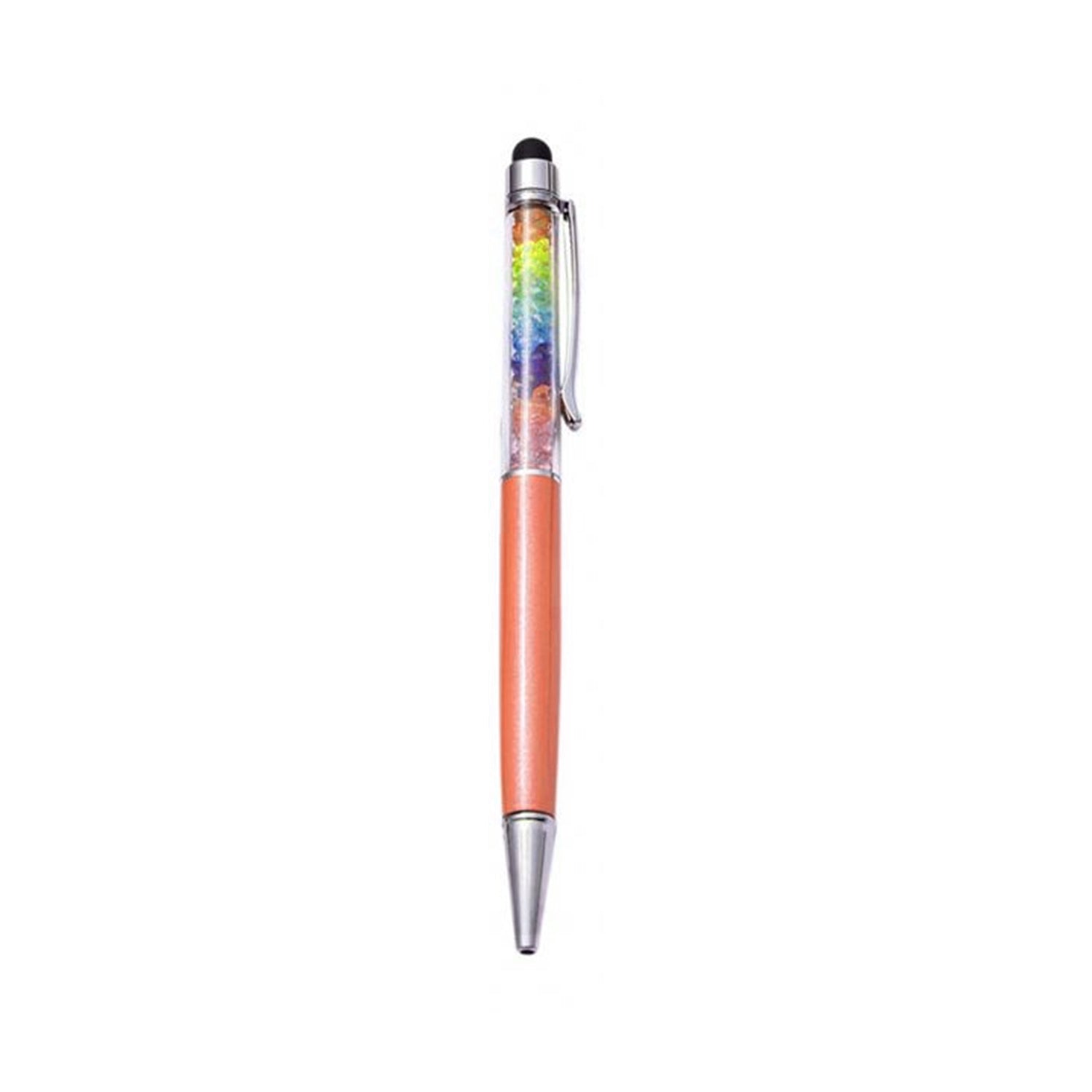 Capacitive Touch Screen Ballpoint Pen Cute Rainbow Diamond Crystal Ball Pens School Writing Supplies - Pink