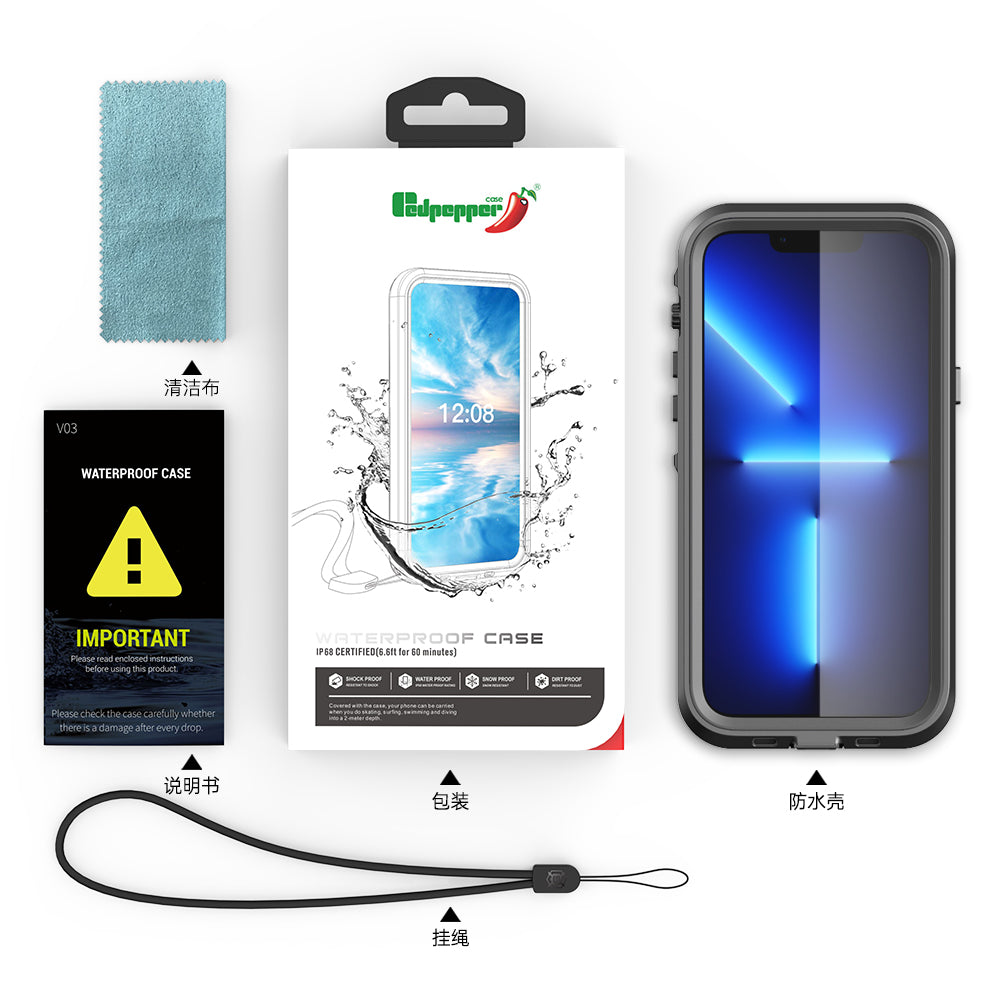 Waterproof case for Samsung Galaxy A53-Black