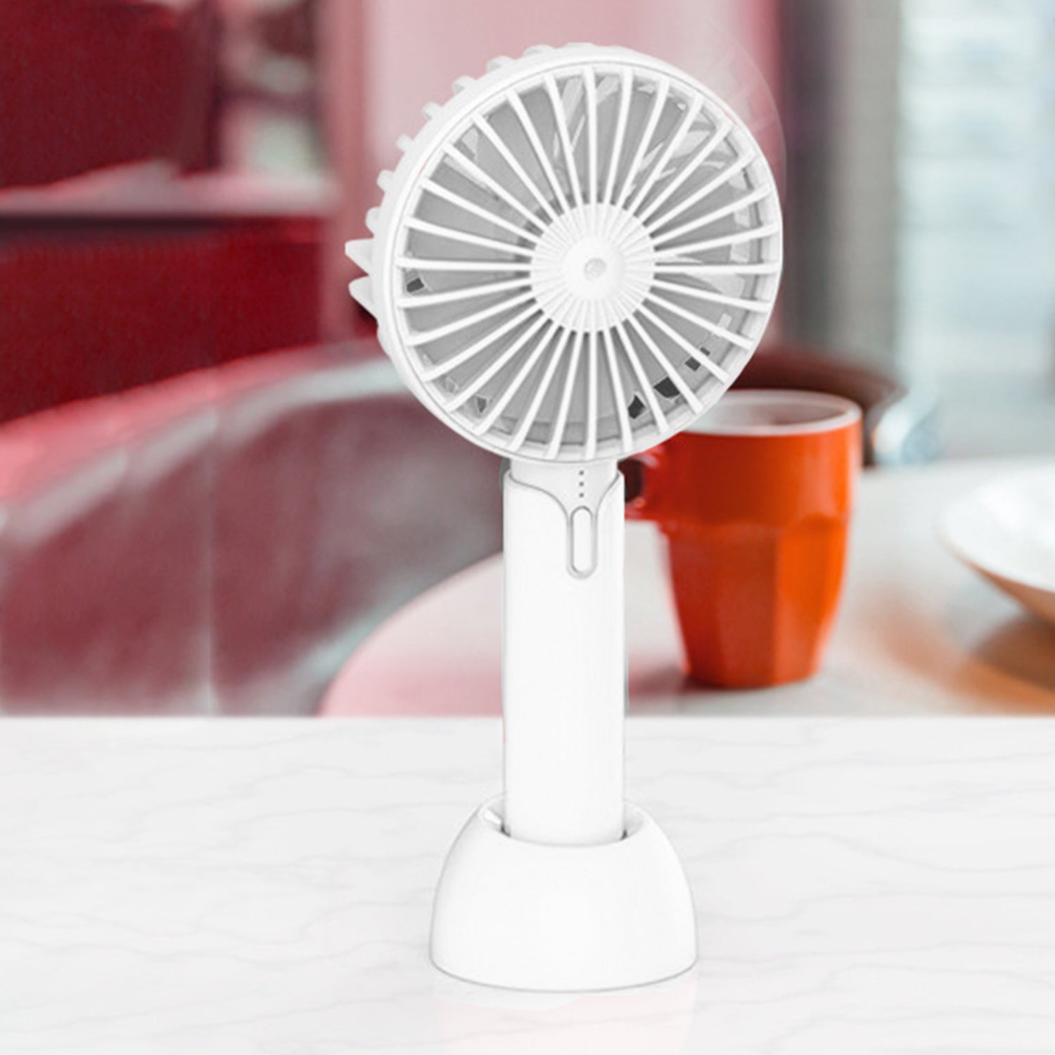 New Portable USB Rechargeable Cooling Personal Fan- White