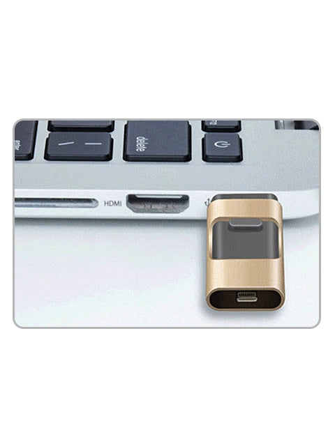 64GB 3 in 1 i Flash Drive for Apple iOS Devices & Android & Computers - Gold