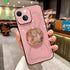 iPhone 13 Large bow round support precise hole diamond case