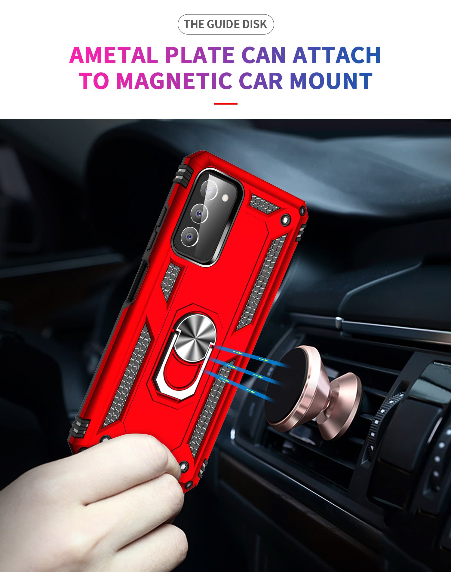 Samsung Galaxy A03s ring magnetic GPS car mount Phone Holder case