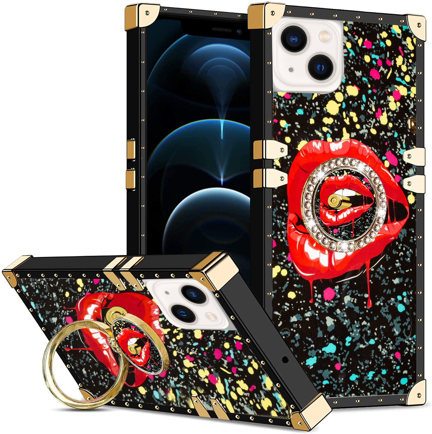 iPhone 13 TPU luxury fashion case with kickstand case