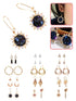 A Dozen Of Designed Rhinestone Rectangle Shape Earrings (E231)