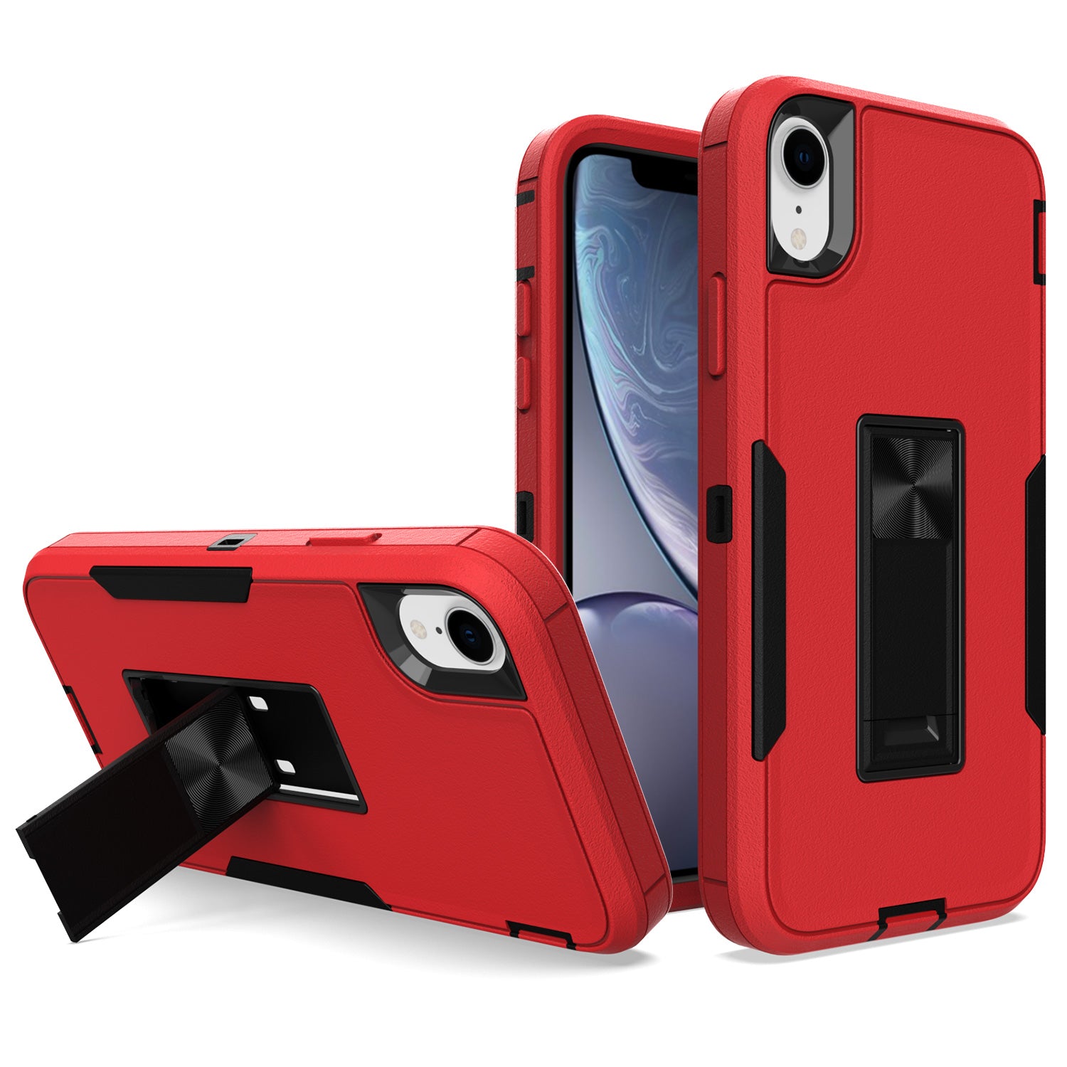 iPhone XR Kickstand fully protected heavy-duty shockproof case