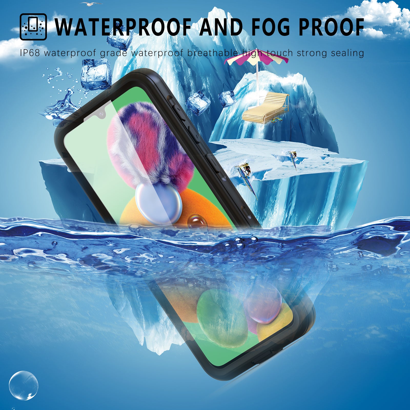 Waterproof case for Samsung Galaxy A33-Black