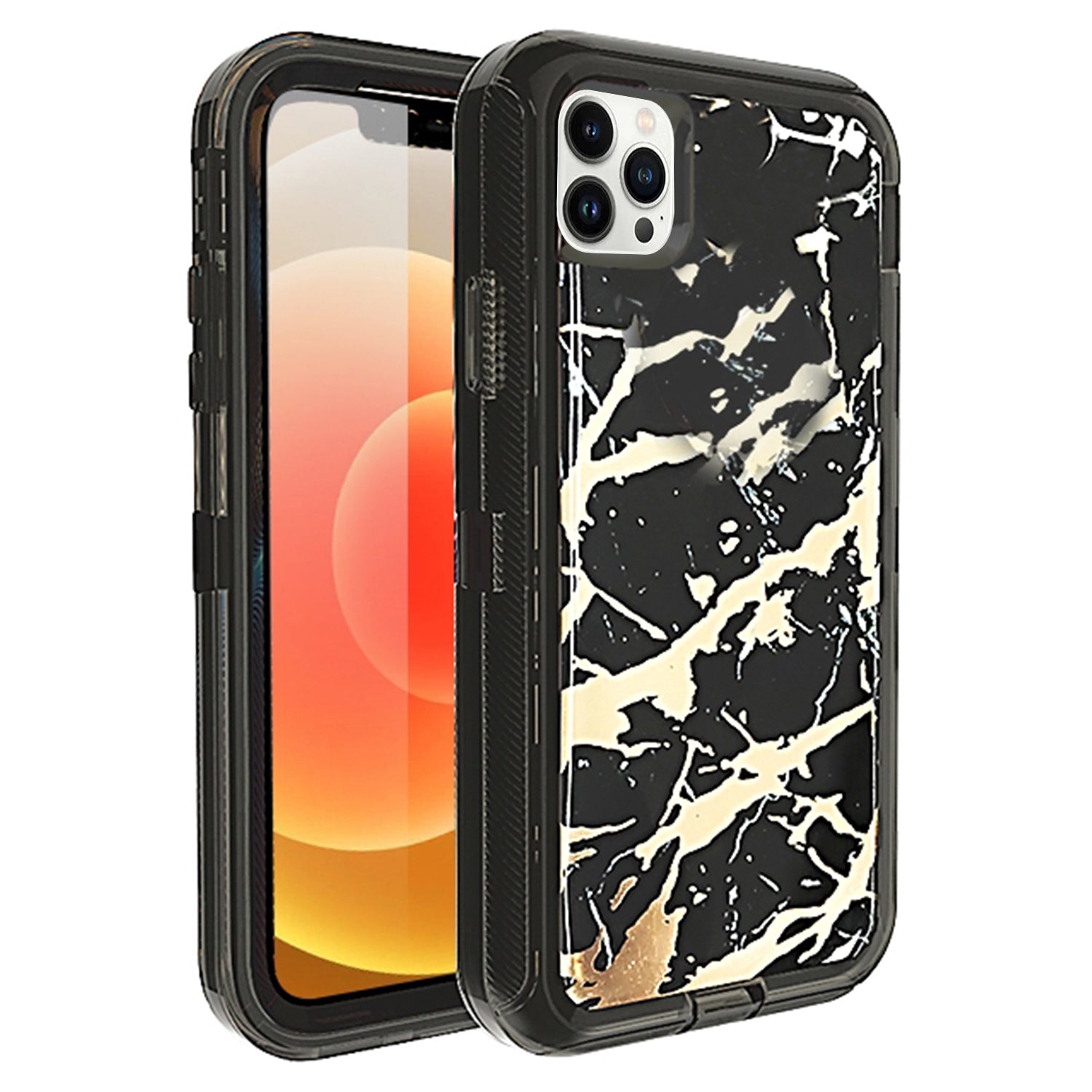 iPhone 11 Pro Max (6.5") Anti-Shock Durable Protective TPU Heavy Duty Marble Clear Case