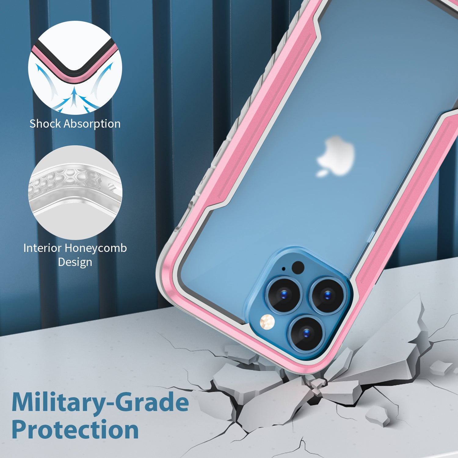 iPhone 14 Pro  Designed Colorful Bumper Full Body Heavy Duty Protection Case