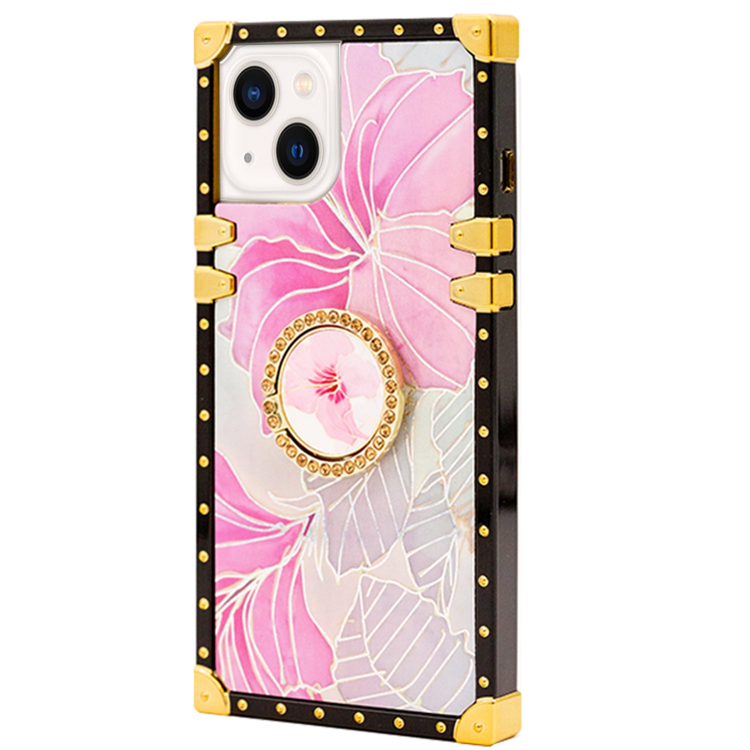 iPhone 13 TPU Luxury Black Butterfly Case with Kickstand