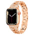 42/44/45mm Apple Watch SE/7/6/5/4/3/2/1 Bling Diamond Strap with Butterfly Clasp - Rose Gold