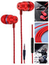 Metal bass in ear wired headset-Red