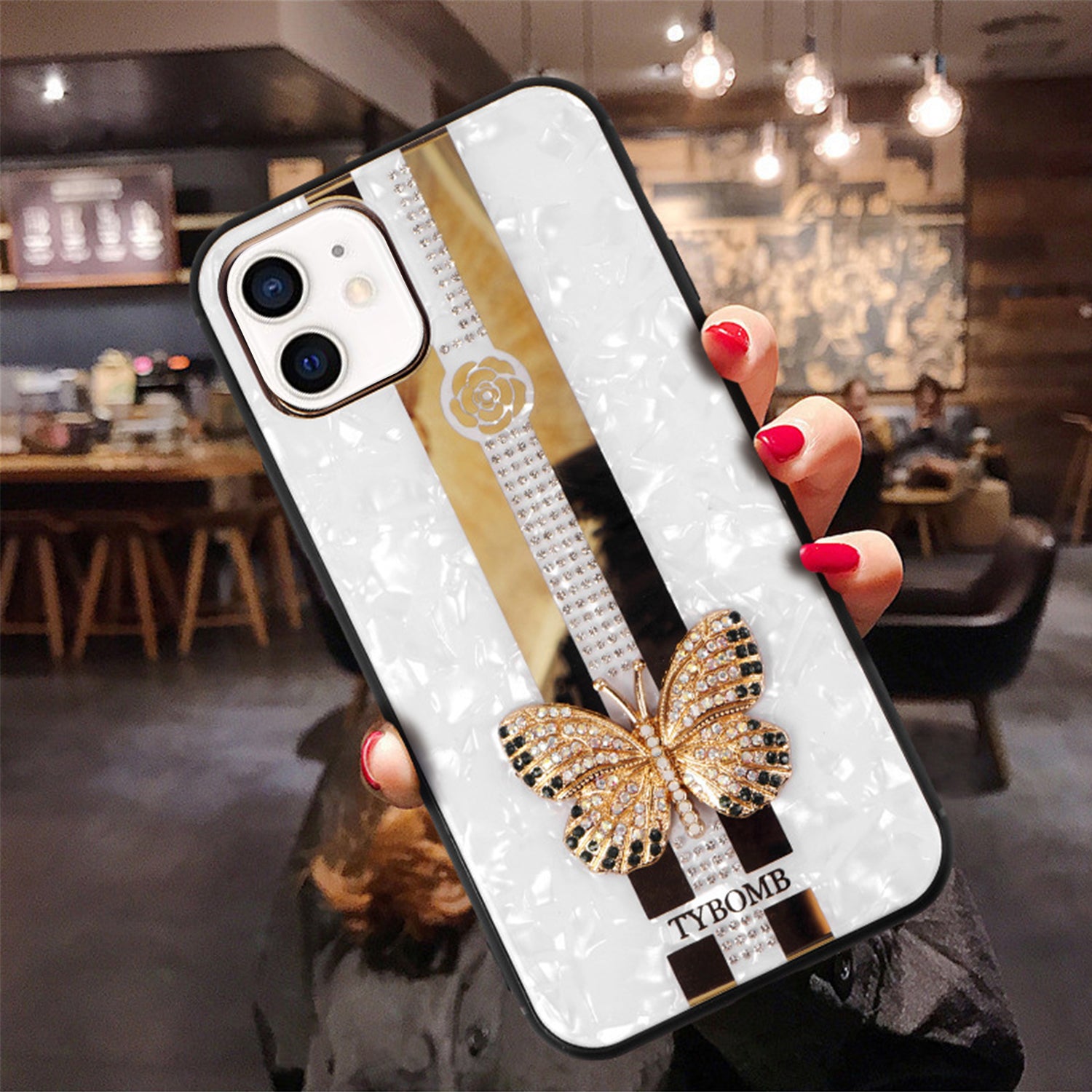 iPhone 12 Mini (5.4") Butterfly Bling Bling TPU Luxury Phone Case