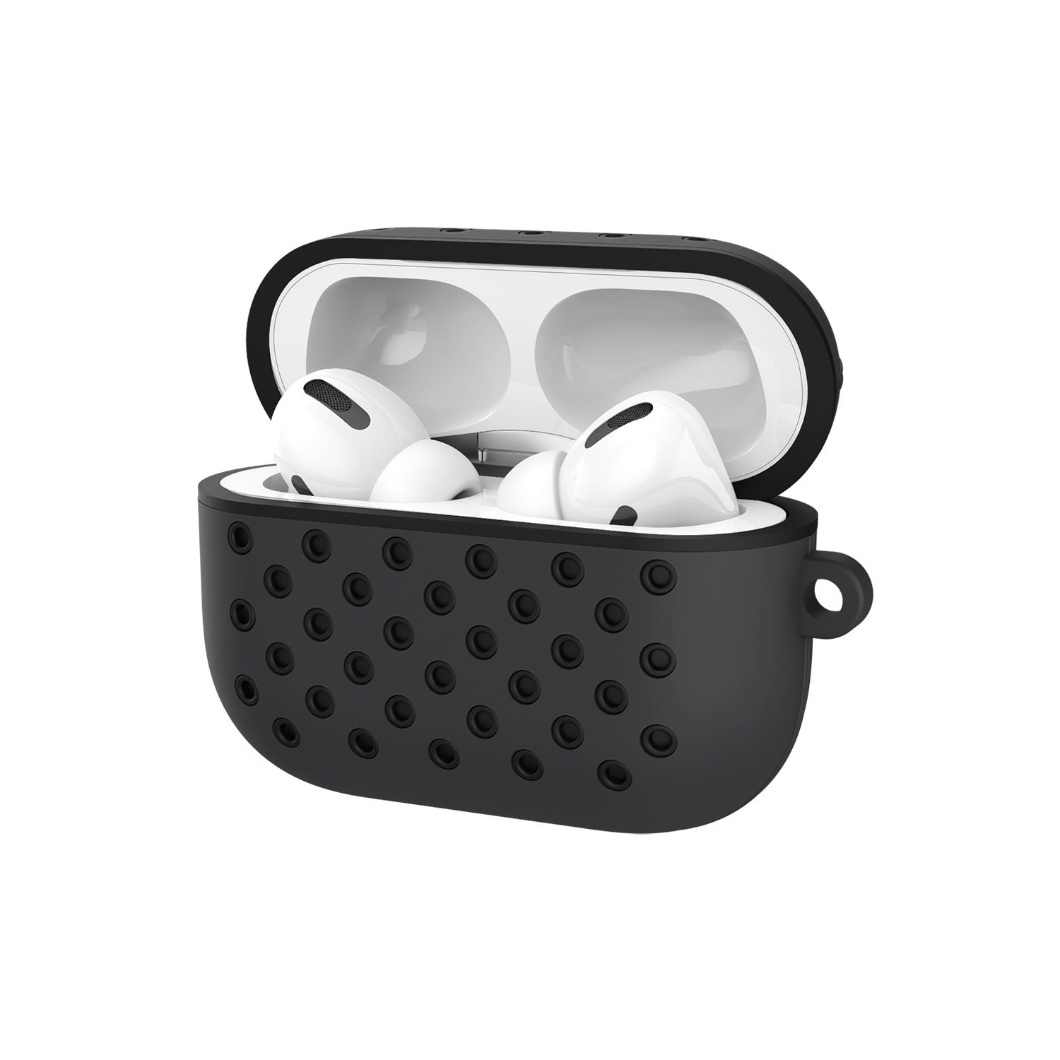 Two-color protective cover soft silicone ear cover dust and rain proof earphone storage box with hook, suitable  for AirPods Pro